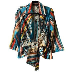 Luxury Isabel medium multi color bright center knot top